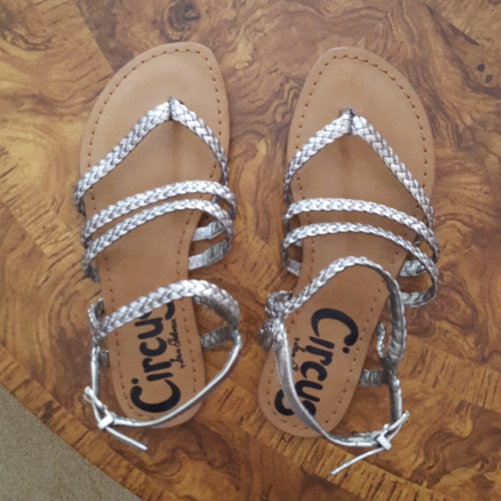 Sam Edelman Silver Braided Sandals